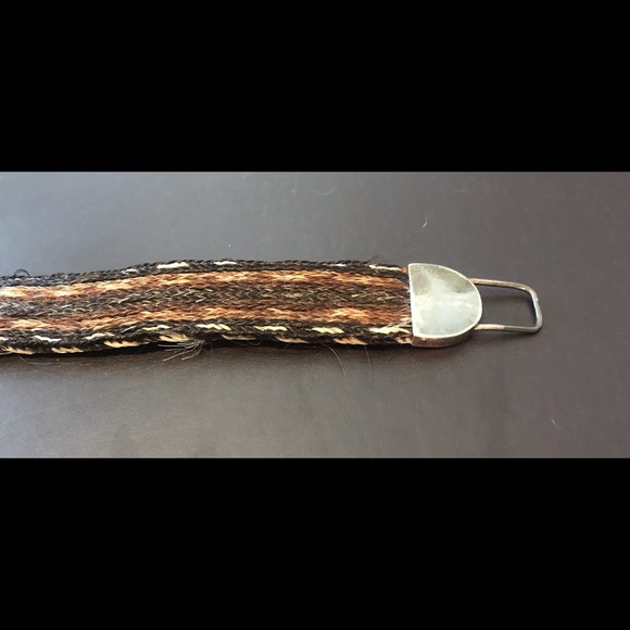 1970’s vintage silver and braided horsehair belt main image 11